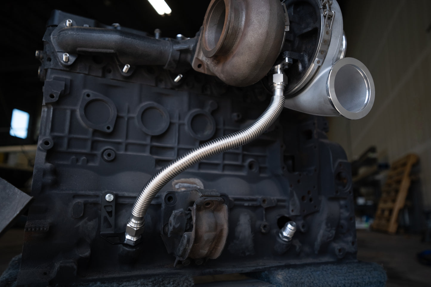 BMP 5.9/6.7 Cummins 12AN Oil Drain Kit 2nd Gen Style - Black Market Performance