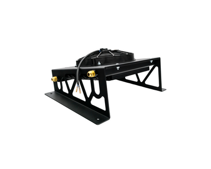 BMP Dual Row Universal Transmission Cooler with Fan - Black Market Performance