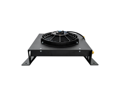 BMP Dual Row Universal Transmission Cooler with Fan - Black Market Performance