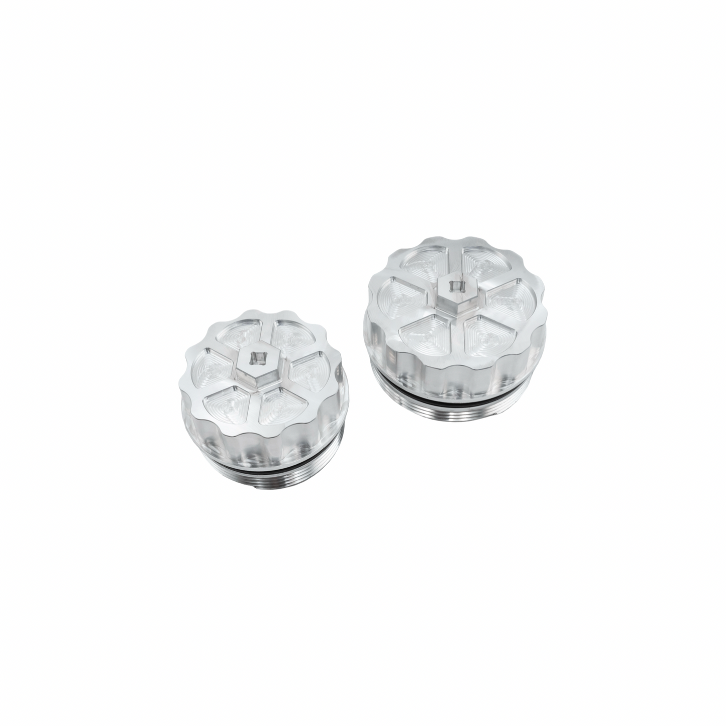 BMP 2025+ 6.7 Cummins Billet Fuel Filter Caps - Black Market Performance